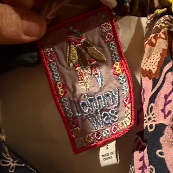 Johnny Was Multicolor Silk Blouse - Picture 2 of 5